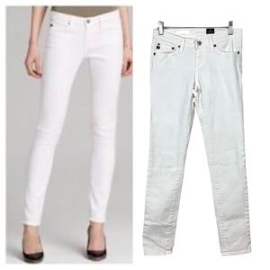 AG Adriano Goldschmied The Stilt Cigarette Skinny Jeans-white